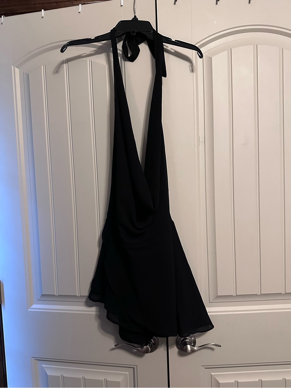 Black Halter Top - Elegant Tie-Neck